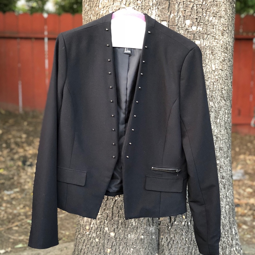 Studded Black Blazer